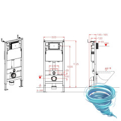 Инсталляци Calypso Beta с унитазом Calypso CS46UQ-OKS c сиденьем Soft close (микролифт) B46UQ-OKS-SET