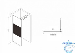 Walk-in Abber Immer Offen 120 см AG69120BT