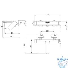 Смеситель для ванны Azario Asher AZ-VNN238311C (хром)