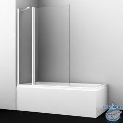 Шторка для ванны Wasserkraft  Berkel 48P02-110WHITE Fixed 110x140 профиль белый, стекло прозрачное
