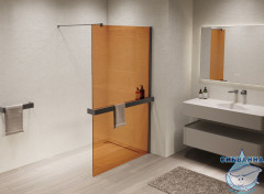 Walk-in Vincea Walk In HS 90 профиль вороненая сталь, стекло янтарь VSW-1HR900GSGM
