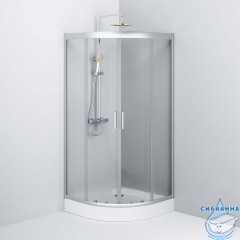 Душевое ограждение AM.PM Gem 90х90 W90G-401-090WT профиль хром, стекло прозрачное (без поддона) (без поддона)