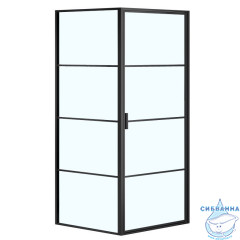 Душевое ограждение Azario Richmond 80x80 AZ-NAG1221 800 BLACK профиль черный, стекло прозрачное (без поддона)