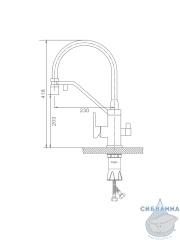 Смеситель для кухни Raglo R85.62 (хром/черный)