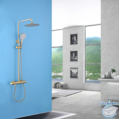 Душевая система Abber Emotion 250 1 режим AF8816GL (золото матовое)
