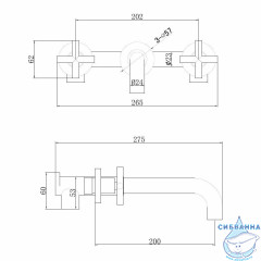 Смеситель для раковины встраиваемый Abber Wasser Kreis AF81121G (золото матовое)