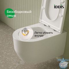 Унитаз подвесной безободковый, Эйгер Кью (Aiger Q), IDDIS, AIQRDSEi25
