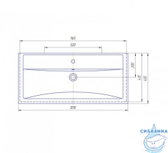 Мебельная раковина Aqwella Фостер 100 см
