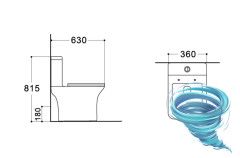 Унитаз напольный со смывом торнадо Aquatek Леон AQ2788T-00 с бачком и сиденьем быстросъемным Soft Close (микролифт)