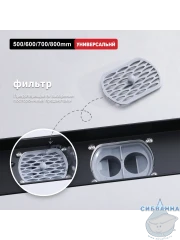 Дренажный трап для душа Raglo R652.70.06 70 см с решеткой (черный) 