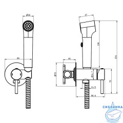 Смеситель с гигиеническим душем Azario Nyons AZ-KFX02MG (золото матовое)