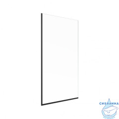 Шторка для ванны Тритон Статик 50х140 профиль черный, стекло прозрачное