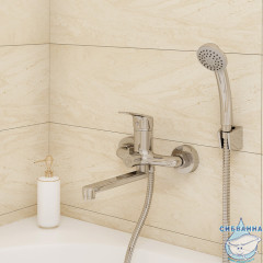  Смеситель для ванны Milardo Simp  SIMSB02M02 с душевым гарнитуром (хром)
