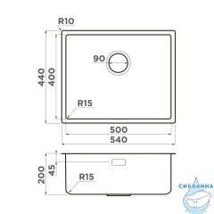 Кухонная мойка Omoikiri Tadzava 54-U/I-IN ULTRA 15