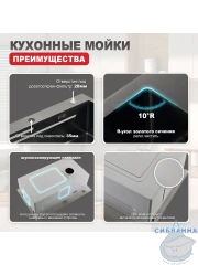 Кухонная мойка Raglo 72 R702.7246.09 (графит)