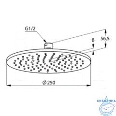 Верхний душ Kludi A-Qa 25 см 6432505-00 (хром)