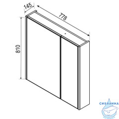 Шкаф-зеркало Roca Up 80
