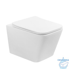 Унитаз подвесной безободковый Abber Rechteck  AC1201T с сиденьем Soft Close (микролифт) (белый)
