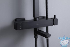 Душевая система Allen Brau Infinity 250 1 режим 281953 (черный матовый)