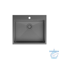 Мойка, нерж. сталь, графит, 590*510, Haze, IDDIS, HAZ59GMi77