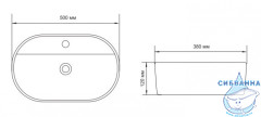 Раковина на столешницу 50 см Aquanet Lake-2-MB 273672 (черный)