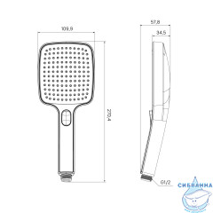 Лейка для душа Iddis Esper 110 3 режима ESP3FCSi18 (хром/белый)