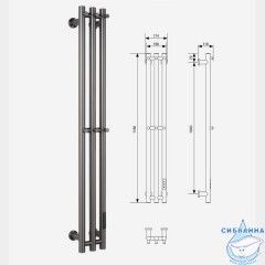 Полотенцесушитель электрический Calypso Dionysus 3 16х180 (оружейная сталь)