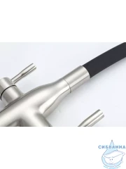 Смеситель кухни Frap F4396-5 (сатин/черный)