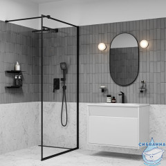 Встраиваемая система с тропическим и ручным душем, матовый черный, Parker, IDDIS, PARBL02i67