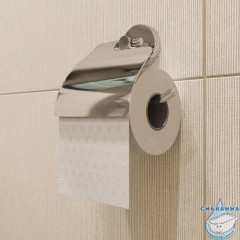 Держатель для туалетной бумаги с крышкой, глянцевый хром, сплав металлов, Sena, IDDIS, SENSSC0i43