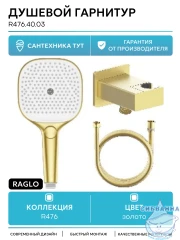 Ручной душ Raglo 3 режима R476.40.03 (сатин золотой)