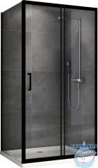 Душевое ограждение ABBER Schwarzer Diamant 140x50 AG30140B-S50B профиль черный, стекло прозрачное (без поддона)
