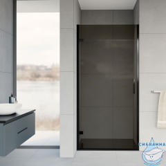 Дверь в нишу Vincea Flex 90 профиль черный, стекло тонированное VDP-1F900CGB