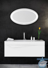 Тумба Aqwella Clarberg Papyrus wood 100 белый глянец с раковиной Elegance 100