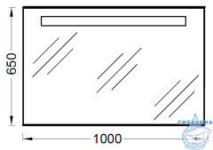 Зеркало Jacob Delafon Parallel 100 с подстветкой EB1416-NF