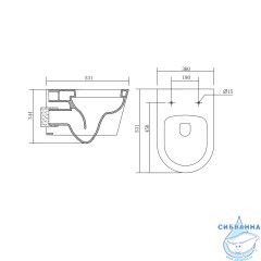  Унитаз подвесной безободковый Aquatek Бетта AQ1253W-00 с сиденьем Soft Close (микролифт)