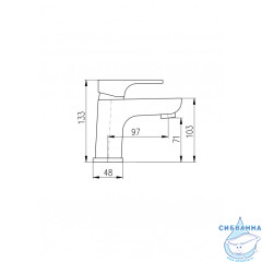 Смеситель для раковины Rav Slezak Юкон YU126.5CB (без донного клапана) (хром/белый)