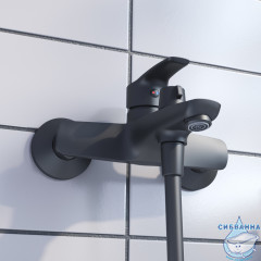 Смеситель для ванны Iddis Ray RAYBL02i02 с аксессуарами (черный матовый)