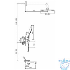 Душевая система Gappo G7148-8 230 1 режим (хром/белый)