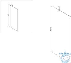 Боковая стенка Am.Pm Inspire 80 профиль хром, стекло прозраное