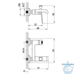 Смеситель для ванны Azario Exquisite AZ-VSN238340C (хром)