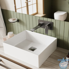 Встраиваемый смеситель для раковины Wasserkraft Wiese 8430 (оружейная сталь)