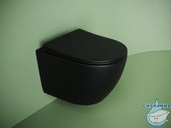 Унитаз подвесной безободковый Ceramicanova Uno Rimless CN11001TMB с сиденьем быстросъемным Soft Close (микролифт)