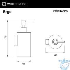 Дозатор для жидкого мыла подвесной WHITECROSS Ergo ER2244CPB (брашированная медь)