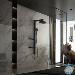 Душевая система Vincea Inspire 300 1 режим VSFS-3I11MB (черный матовый)