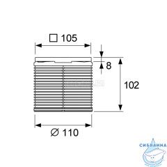 Дренажный трап для душа TECE DN 100 с вертикальным выходом 3607600 , с сухим затвором 3695006 с решеткой 3660001