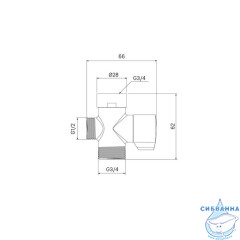Блок дивертора для смесителя, поворотный, хром, IDDIS, 950OPHC0SM