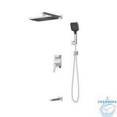 Встраиваемая система с тропическим, ручным душем и изливом, глянцевый хром, Parker, IDDIS, PARSB03i68 душем, глянцевый хром, Parker, IDDIS, PARSB03i68