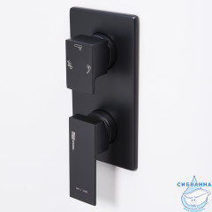 Встраиваемый смеситель для ванны Wasserkraft Abens 2071 (черный матовый)