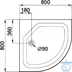 Акриловый поддон Triton Гидрус 80x80